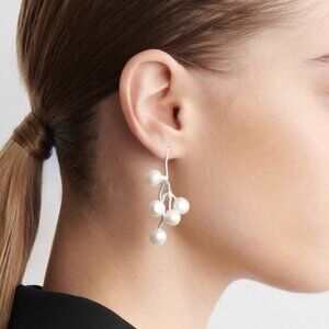 COS Mismatched Cascading Freshwater Pearl Earrings